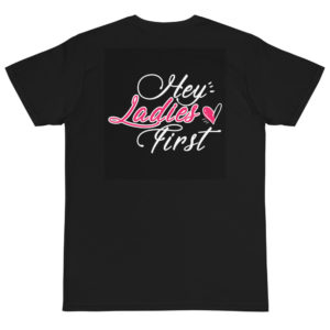 Organic T-Shirt Back Logo With Hey Ladies First