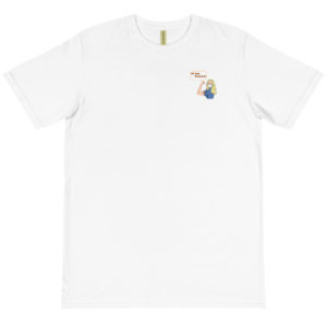 Organic T-Shirt Pocket Logo With Oh Yeah We Can Do It Woman