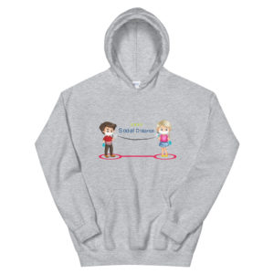 Unisex Hoodie With Keep Social Distance