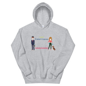 Unisex Hoodie With Keep Social Distance New