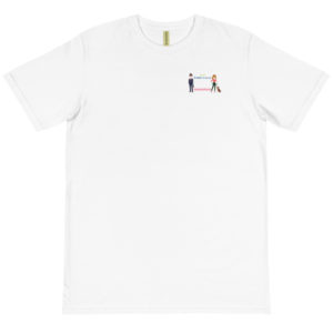 Organic T-Shirt Pocket Logo With Keep Social Distance New