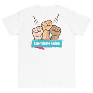 Organic T-Shirt Back Logo With EXTERMINATE RACISM