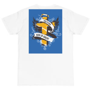 Organic T-Shirt Back Logo with Halleluiah God Is Great