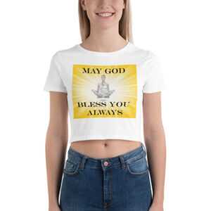 Women’s Crop Tee With May God Bless You Always